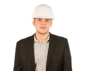 Half Body Young Male Engineer Portrait