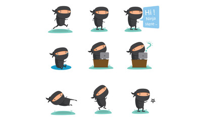 Ninja Mascot Set 2 © wongsalam77