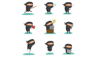 Ninja Mascot Set 1 © wongsalam77