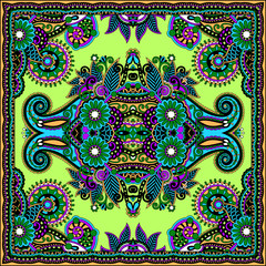 Traditional ornamental floral paisley bandanna