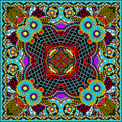 Traditional ornamental floral paisley bandanna