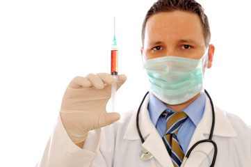 Doctor with a syringe