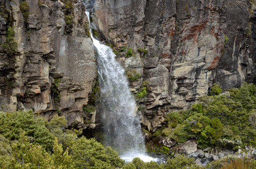 Fototapeta na wymiar Taranaki waterfall at Togariro walk.