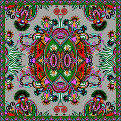 Traditional ornamental floral paisley bandanna