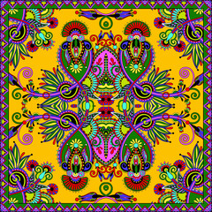 Traditional ornamental floral paisley bandanna