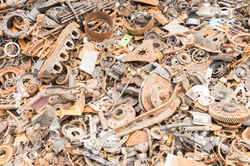 Fototapeta na wymiar scrap iron unused, rubble, remnant of iron