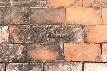 Red brick wall texture background