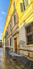 Pisa. City streets on winter