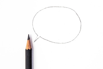 black Pencil with speech bubble