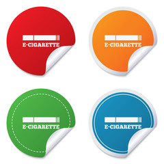 Smoking sign icon. E-Cigarette symbol.