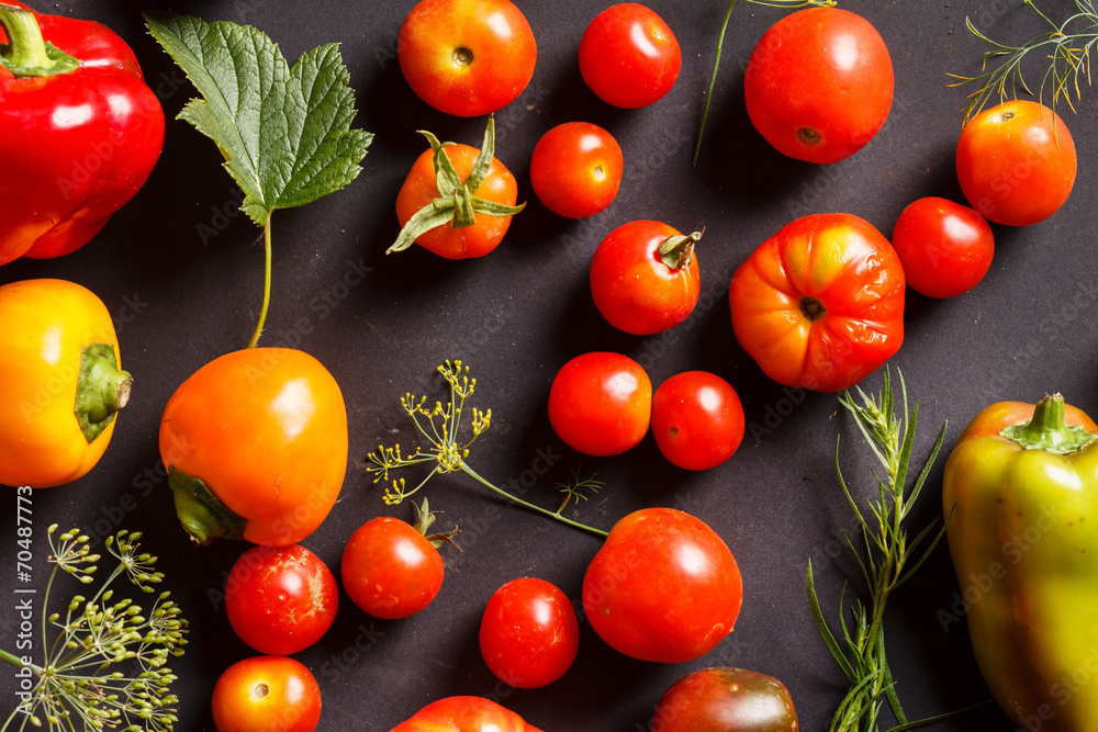 Wall mural fresh vegetables