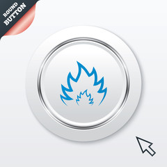Fire flame sign icon. Heat symbol.