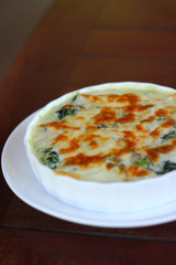 Baked Spinach with Cheese.