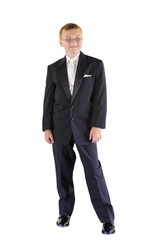 Young Man Poses on White