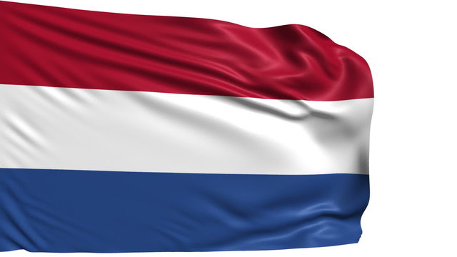 flag of Netherlands with fabric structure; looping