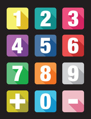 number flat icon sets