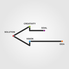 Vector infographics design line style concept.