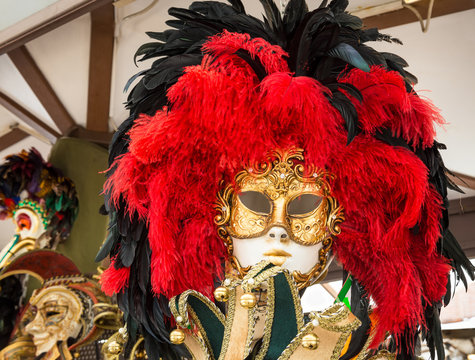 Venetian carnival mask, Venice. Italy