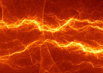Abstract fiery lightning