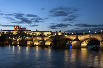 Prague at night.