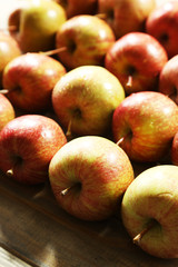 Juicy apples, close-up