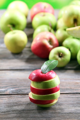 Juicy apples, close-up