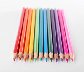 Color pencils isolated on white