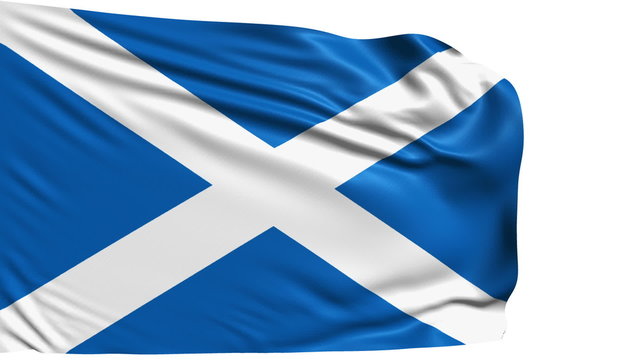 flag of Scotland with fabric structure; looping