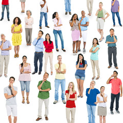 Obraz premium Group of People and Thinking Concepts