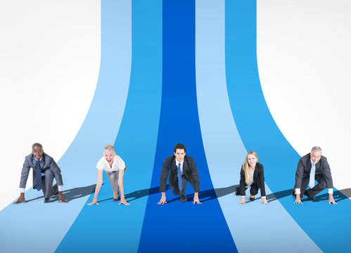 Group of People and Business Competition Concepts