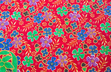 Seamless flower pattern designs on the fabric