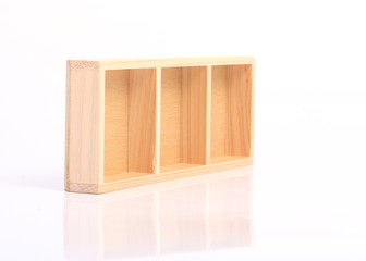 wood shelves isolated on white background