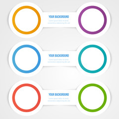 Vector abstract circles template. Object design