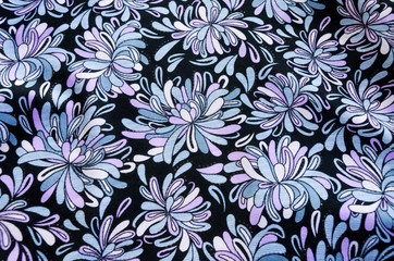 Seamless flower pattern on the fabric