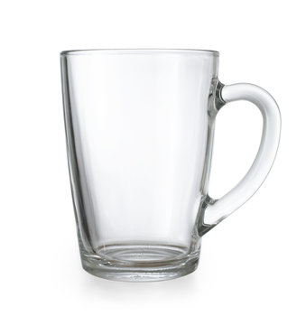 Glass cup isolated with clipping path included