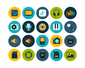 Flat icons set 11