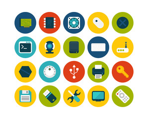 Flat icons set 13