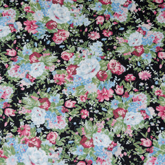Seamless flower pattern on the fabric