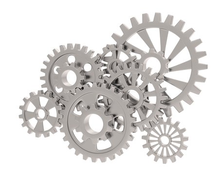 gears on white