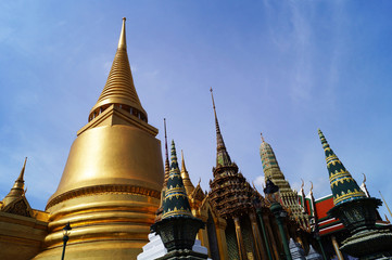 Fototapeta premium Temple of the Emerald Buddha or Wat Phra Kaew in Bangkok, Thail
