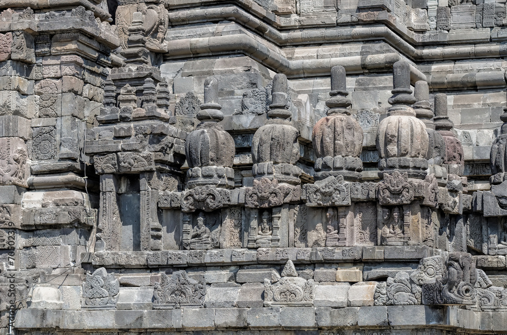 Poster prambanan in java, indonesia