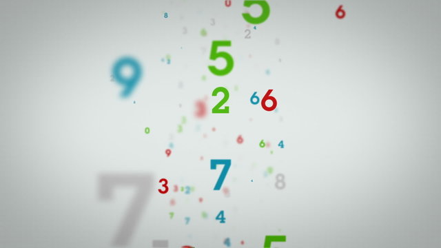 Random Numbers White Rising