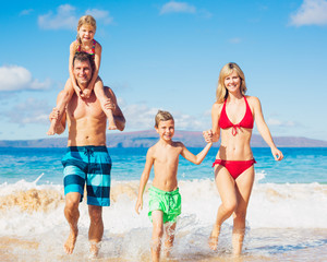 Happy Family at the Beach
