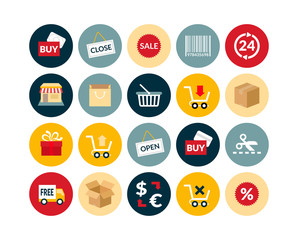 Flat icons set 20