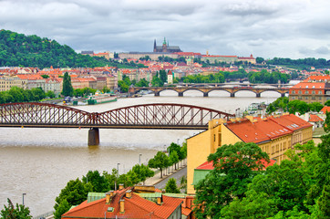 Fototapeta na wymiar Vltava river in Prague, Czech Republic