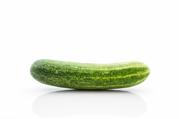 Fresh green cucumbers.