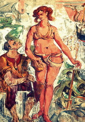 Fototapeta na wymiar fresque murale 