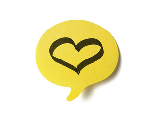 Yellow speech bubble