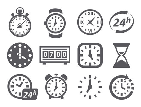 Time and Clock icons