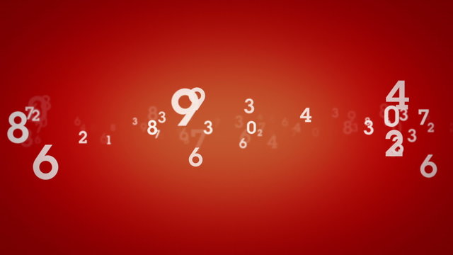Random Numbers Red Zooming